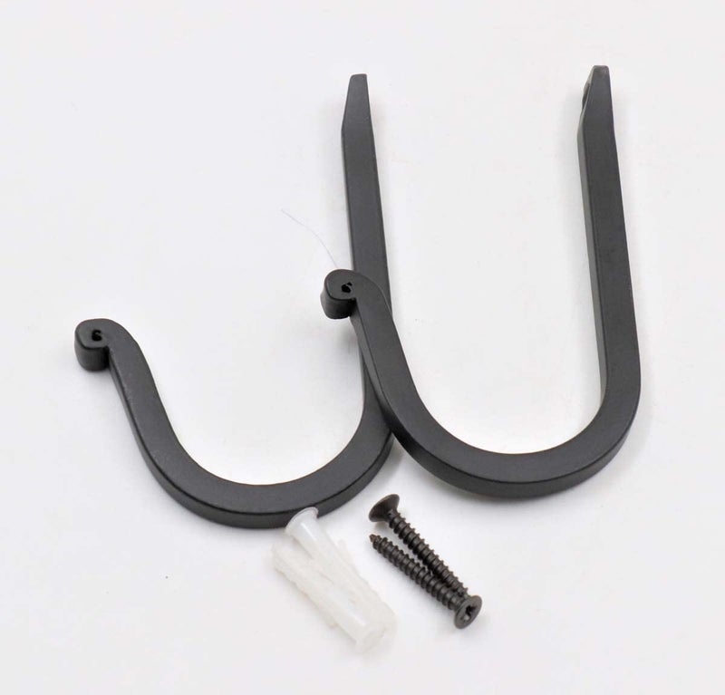 THDC Single Prong Wrought Iron Hooks, Vintage Hand Forged Iron Curved Metal Fastener Decorative Colonial Wall DÃ©cor, Heavy Duty Wall Hooks, Hangers for Keys, Coats, Robe, Bags, Home, Kitchen (2) - Image 4